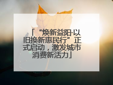 “焕新益阳·以旧换新惠民行”正式启动，激发城市消费新活力