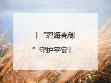 “碧海亮剑”守护平安