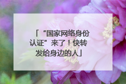 “国家网络身份认证”来了！快转发给身边的人