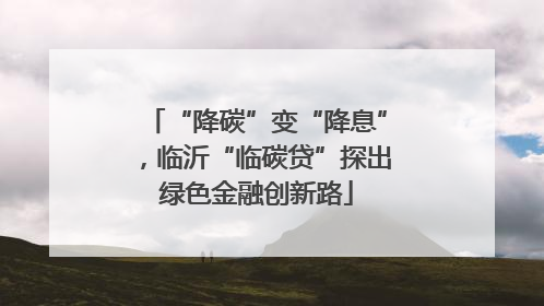 “降碳”变“降息”，临沂“临碳贷”探出绿色金融创新路