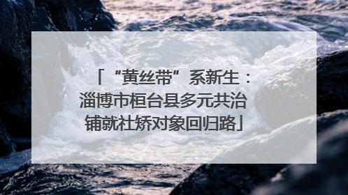 “黄丝带”系新生：淄博市桓台县多元共治铺就社矫对象回归路