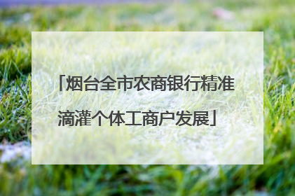 烟台全市农商银行精准滴灌个体工商户发展