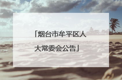 烟台市牟平区人大常委会公告