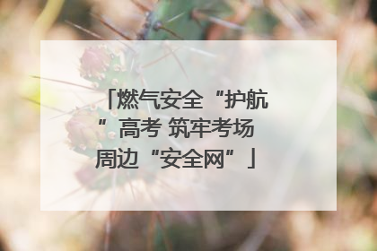 燃气安全“护航”高考 筑牢考场周边“安全网”