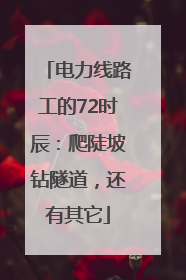 电力线路工的72时辰：爬陡坡钻隧道，还有其它