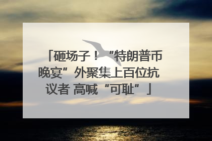 砸场子！“特朗普币晚宴”外聚集上百位抗议者 高喊“可耻”