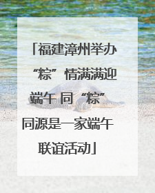 福建漳州举办“粽”情满满迎端午 同“粽”同源是一家端午联谊活动