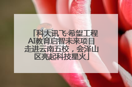 科大讯飞·希望工程AI教育启智未来项目走进云南五校，会泽山区亮起科技星火