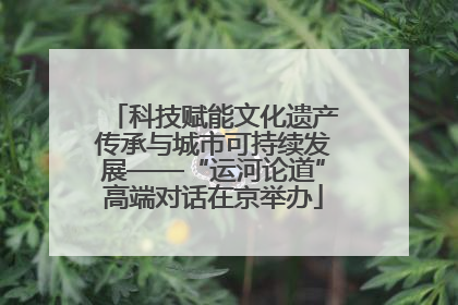 科技赋能文化遗产传承与城市可持续发展——“运河论道”高端对话在京举办