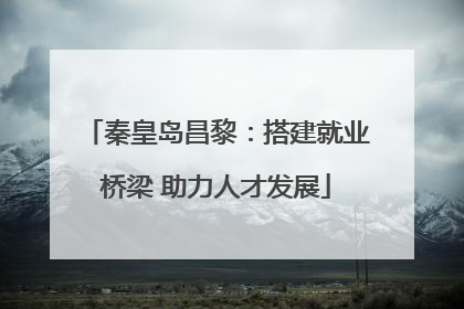 秦皇岛昌黎：搭建就业桥梁 助力人才发展