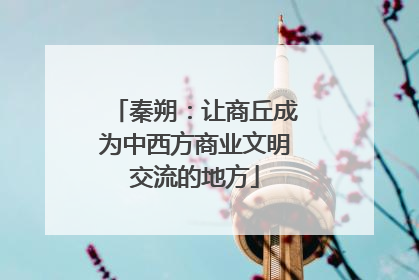 秦朔：让商丘成为中西方商业文明交流的地方