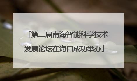 第二届南海智能科学技术发展论坛在海口成功举办