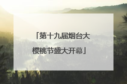 第十九届烟台大樱桃节盛大开幕