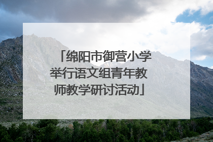 绵阳市御营小学举行语文组青年教师教学研讨活动