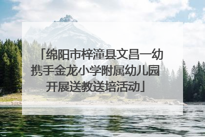 绵阳市梓潼县文昌一幼携手金龙小学附属幼儿园开展送教送培活动