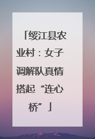 绥江县农业村：女子调解队真情搭起“连心桥”