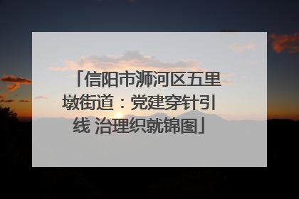 信阳市浉河区五里墩街道：党建穿针引线 治理织就锦图