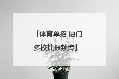 体育单招 厦门多校捷报频传