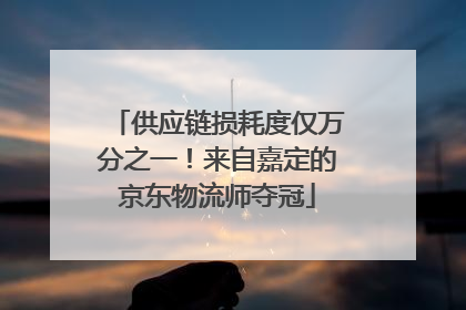 供应链损耗度仅万分之一！来自嘉定的京东物流师夺冠