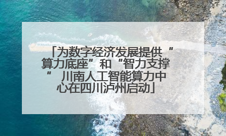 为数字经济发展提供“算力底座”和“智力支撑” 川南人工智能算力中心在四川泸州启动