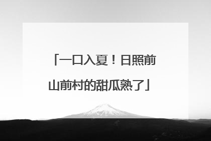 一口入夏！日照前山前村的甜瓜熟了