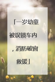 一岁幼童被误锁车内，消防破窗救援