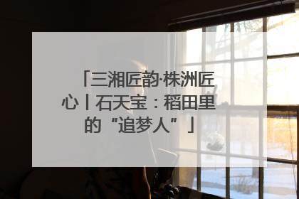 三湘匠韵·株洲匠心丨石天宝：稻田里的“追梦人”
