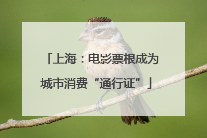 上海：电影票根成为城市消费“通行证”