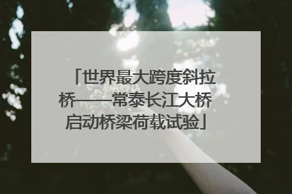 世界最大跨度斜拉桥——常泰长江大桥启动桥梁荷载试验