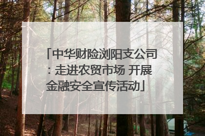 中华财险浏阳支公司：走进农贸市场 开展金融安全宣传活动
