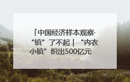 中国经济样本观察·“镇”了不起｜“内衣小镇”织出500亿元“里子产业”