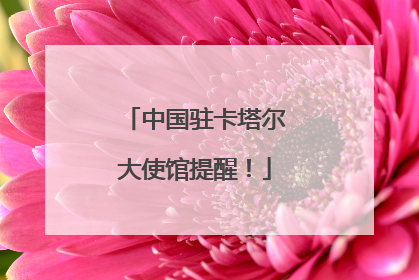 中国驻卡塔尔大使馆提醒！