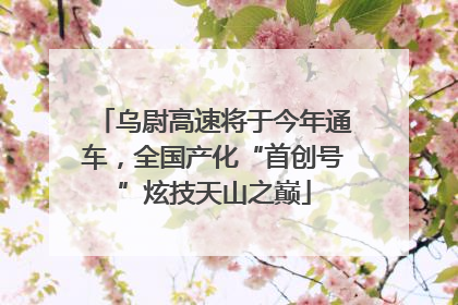 乌尉高速将于今年通车，全国产化“首创号”炫技天山之巅
