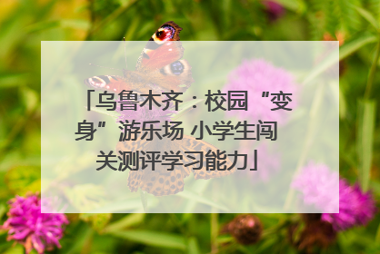乌鲁木齐：校园“变身”游乐场 小学生闯关测评学习能力