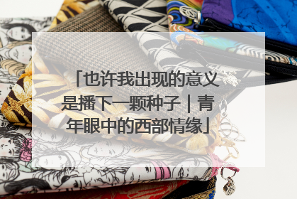 也许我出现的意义是播下一颗种子｜青年眼中的西部情缘