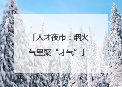 人才夜市：烟火气里聚“才气”