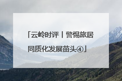 云岭时评丨警惕旅居同质化发展苗头④