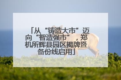 从“铸造大市”迈向“智造强市”，郑机所辉县园区揭牌暨备份线启用