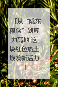 从“陇东粮仓”到算力高地 这块红色热土焕发新活力