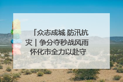 众志成城 防汛抗灾｜争分夺秒战风雨 怀化市全力以赴守护人民群众安全