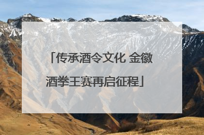 传承酒令文化 金徽酒拳王赛再启征程