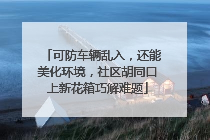 可防车辆乱入，还能美化环境，社区胡同口上新花箱巧解难题