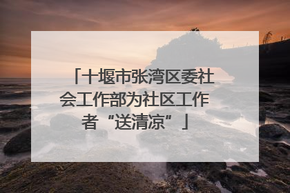 十堰市张湾区委社会工作部为社区工作者“送清凉”