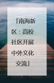 南海新区：高校社区开展中外文化交流