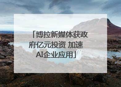 博拉新媒体获政府亿元投资 加速AI企业应用