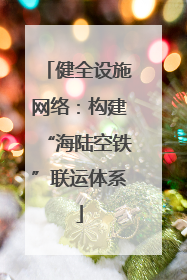 健全设施网络：构建“海陆空铁”联运体系