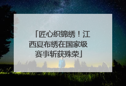 匠心织锦绣！江西夏布绣在国家级赛事斩获殊荣
