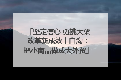 坚定信心 勇挑大梁·改革新成效丨白沟：把小商品做成大外贸