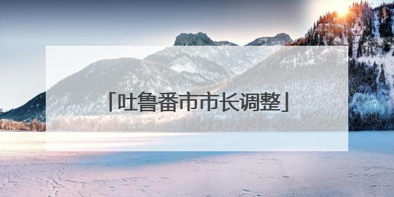 吐鲁番市市长调整