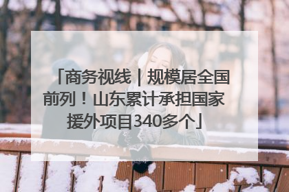 商务视线｜规模居全国前列！山东累计承担国家援外项目340多个